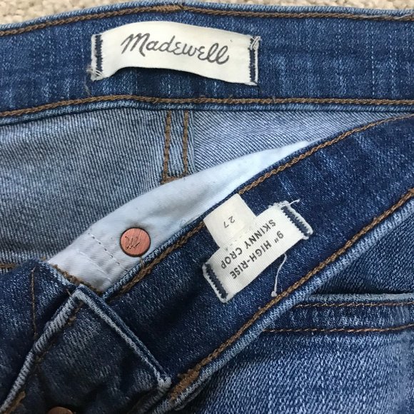 Madewell 9" High-Rise Skinny Crop: Destructed-Hem - Picture 6 of 8
